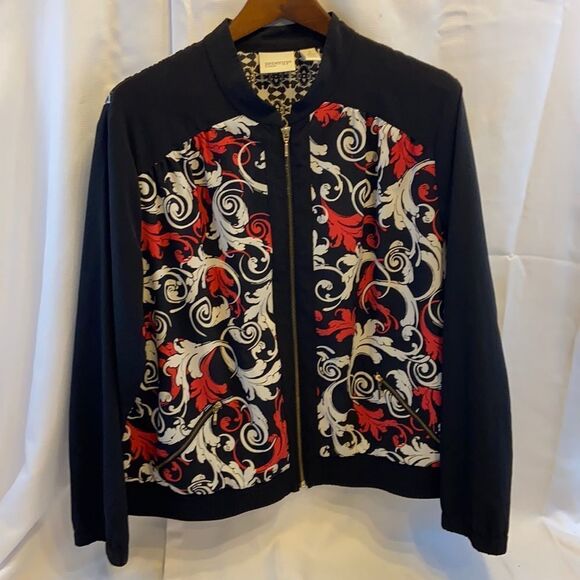 Chicos zenergy size 3 zipper jacket xl 87 polyester - Picture 1 of 4